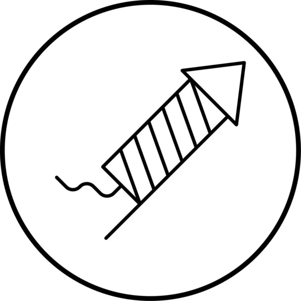 Vektor Feuerwerk Symbol Isoliert Auf Weißem Hintergrund Ein Dünnes Liniensymbol — Stockvektor