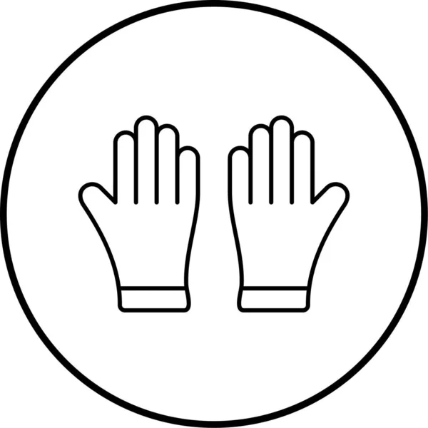 Ilustracja Wektorowa Ikony Rękawiczki — Wektor stockowy