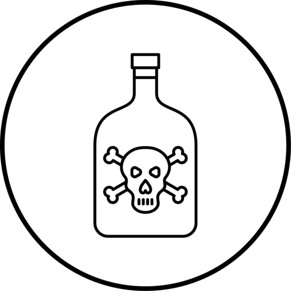 Poison Flask Icon Vector Illustration — Vector de stock