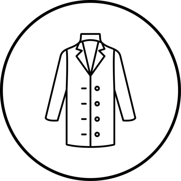 Значок Плоской Куртки Векторная Иллюстрация — стоковый вектор