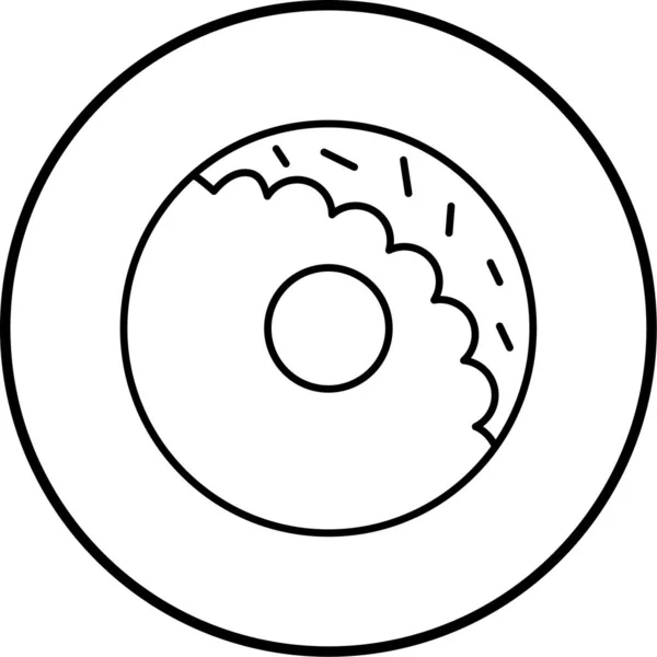 Donut Ícone Web Ilustração Simples — Vetor de Stock