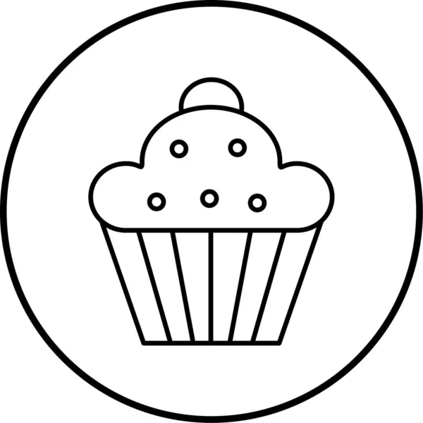 Cupcake Web Symbol Einfache Illustration — Stockvektor