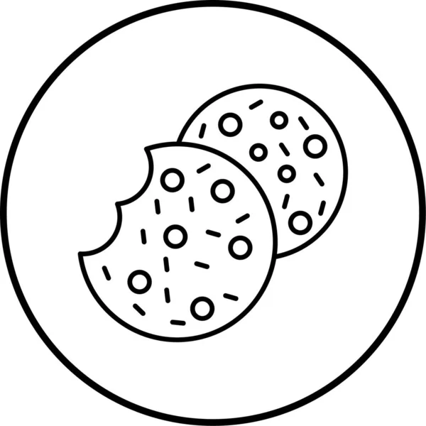 Печиво Простий Дизайн Піктограми Веб — стоковий вектор