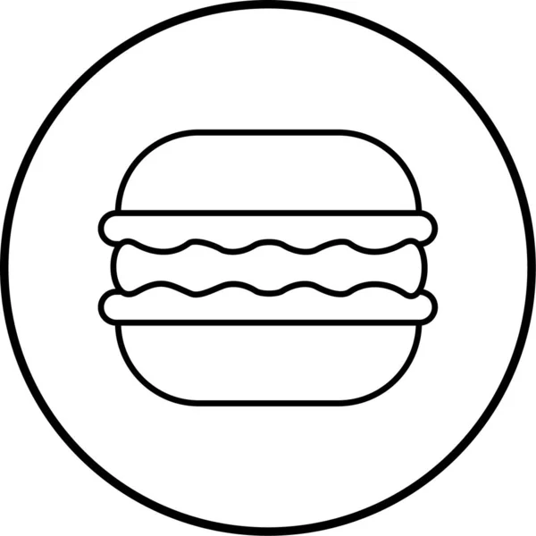 Burger Icon Vektor Illustration — Stockvektor