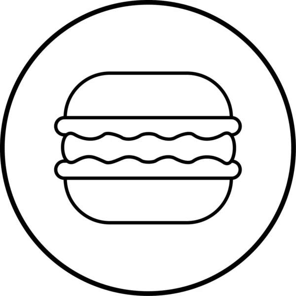 Burger Ikon Vektor Illustration — Stock vektor