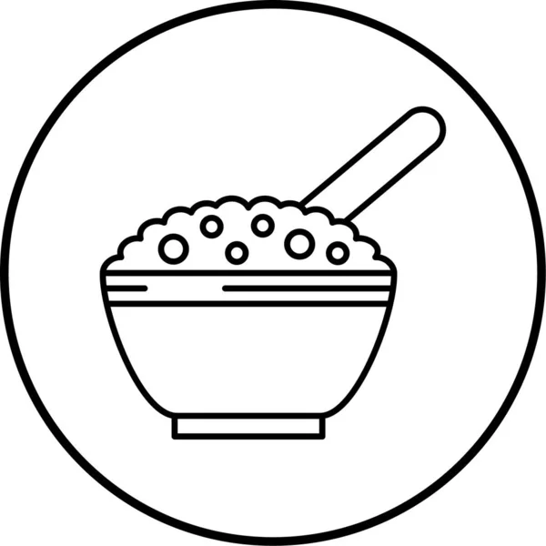 Vector Illustration Bowl Noodles Icon — Archivo Imágenes Vectoriales