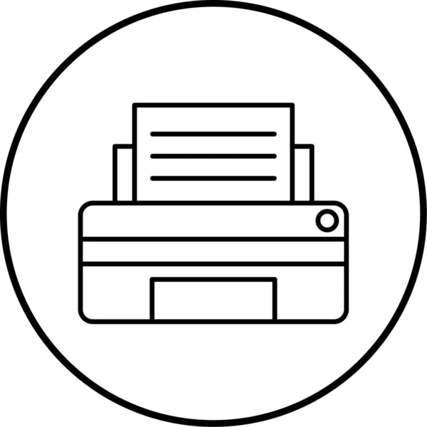 Vektor Drucker Web Symbol — Stockvektor