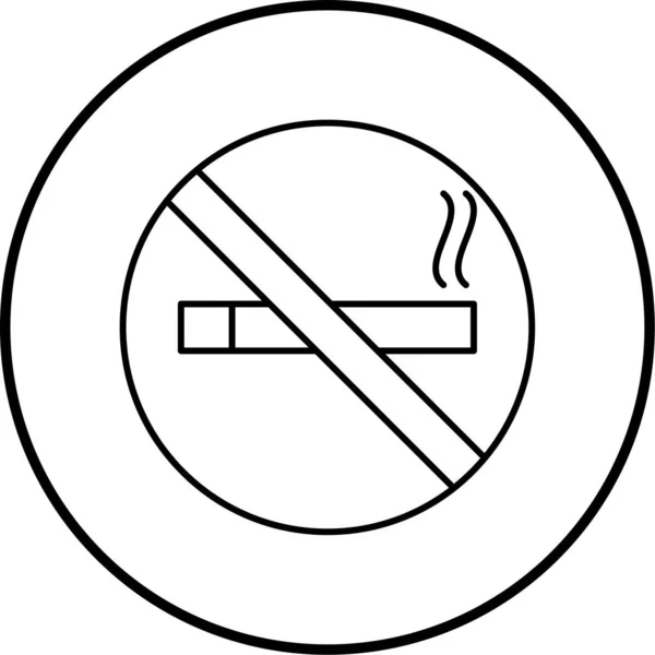 Niet Roken Pictogram Vector Illustratie — Stockvector