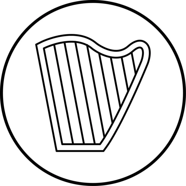 Harp Vector Icon Design Illustration — Stok Vektör