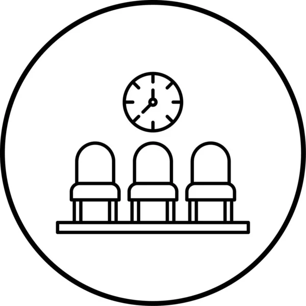 Vector Illustration Waiting Room Icon — ストックベクタ