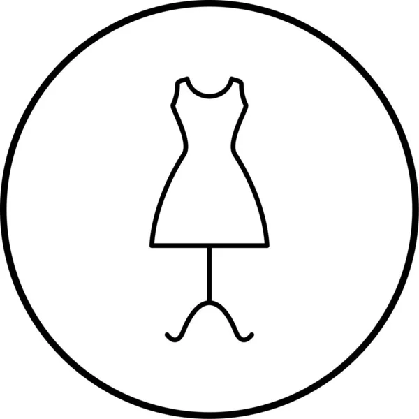 Vector Illustration Woman Dress Icon — стоковый вектор