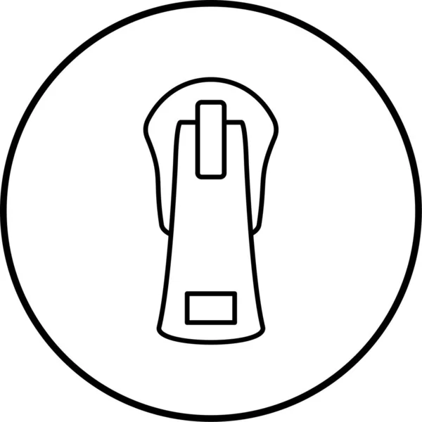 Vector Illustration Zipper Icon — Stockvektor