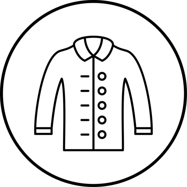 Divat Kabát Vektor Ikon — Stock Vector