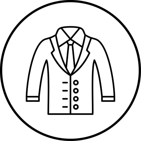 Vector Illustration Male Clothes Icon — Stock Vector