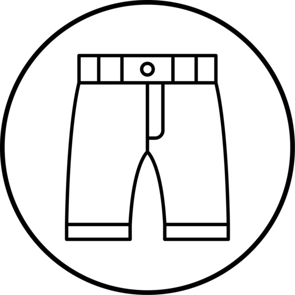 Pantaloncini Icona Web Semplice Illustrazione — Vettoriale Stock