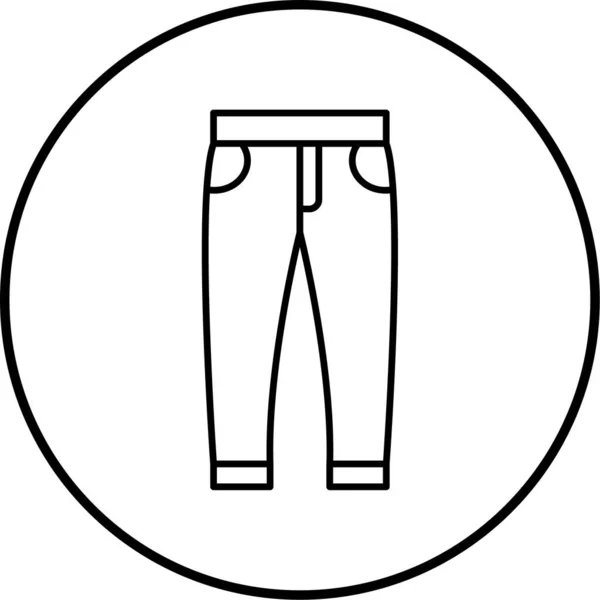 Pantaloni Icona Web Semplice Illustrazione — Vettoriale Stock