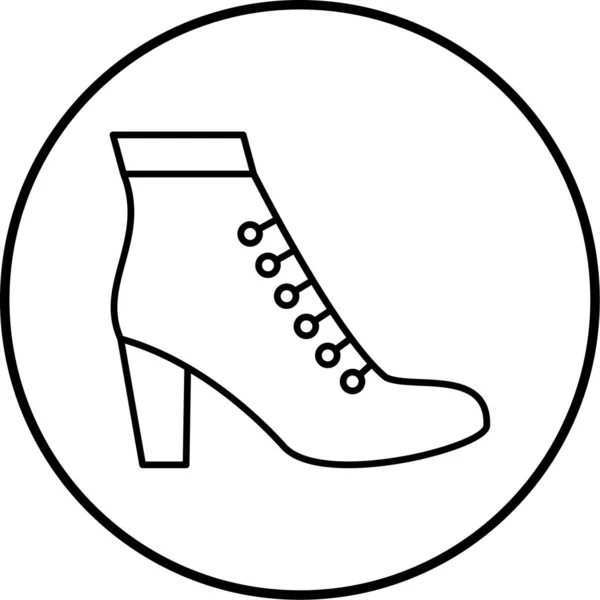 Güzel Kadın Ayakkabı Çizgisi Vektör Simgesi — Stok Vektör