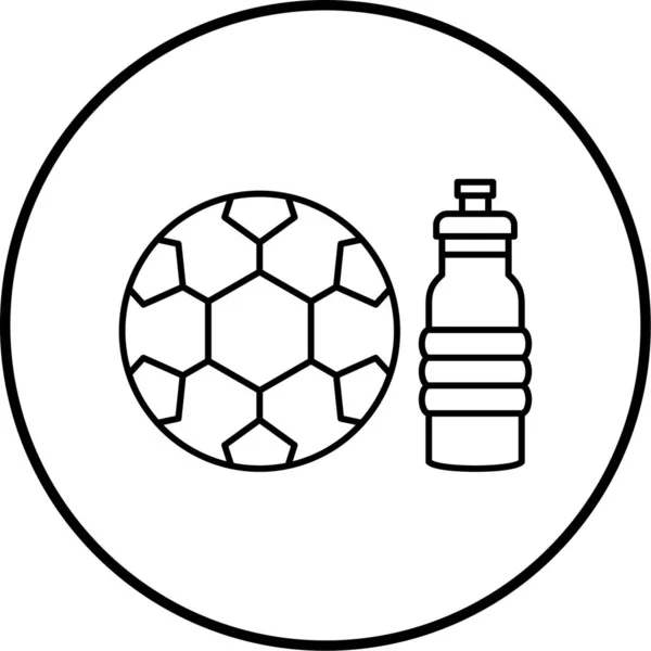 Fußball Web Symbol Einfache Illustration — Stockvektor