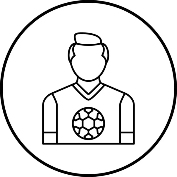 Футболист Простая Векторная Иллюстрация — стоковый вектор