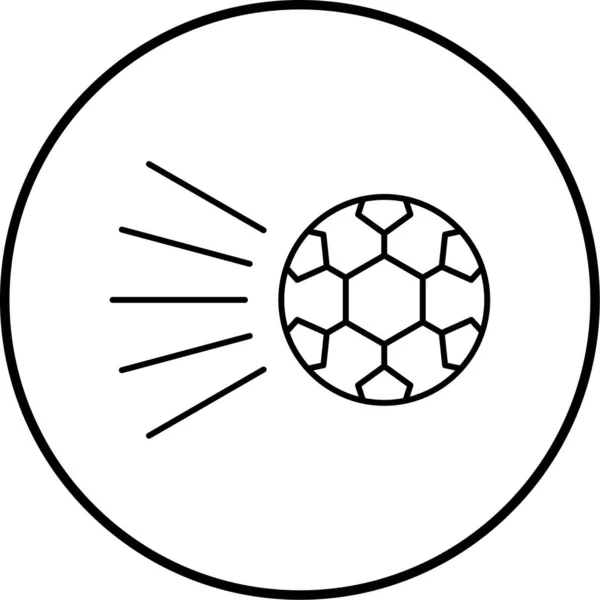 サッカーボールのアイコンベクトルイラスト — ストックベクタ