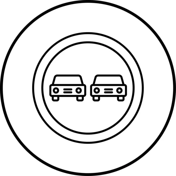 Икона Автомобиля Модном Стиле Изолированный Фон — стоковый вектор