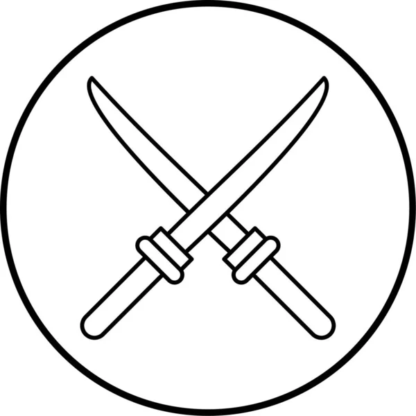 Иконка Ножа Модном Стиле Изолированный Фон — стоковый вектор