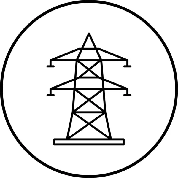 Ikona Ilustracji Użytku Osobistego Komercyjnego Słup Elektryczny — Wektor stockowy