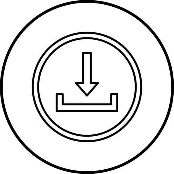ダウンロードアイコンのベクトル図 — ストックベクタ