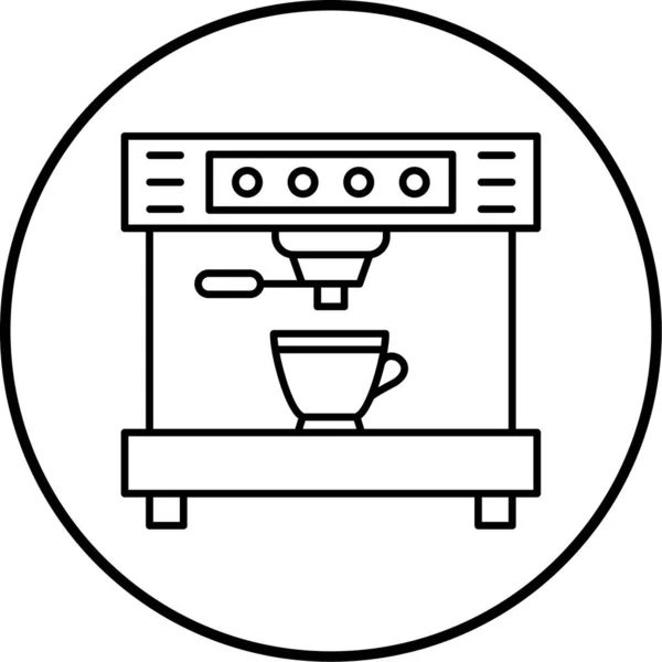 Icono Cafetera Ilustración Vectorial — Vector de stock