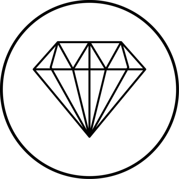 ダイヤモンドアイコンベクトルイラスト — ストックベクタ