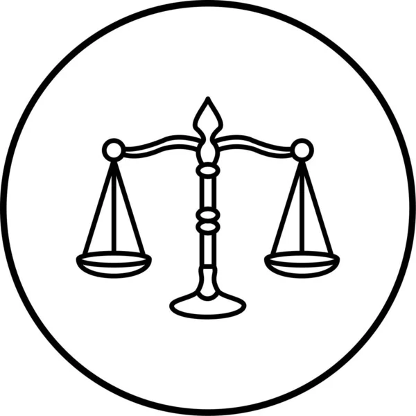 Signo Justicia Icono Vector Ilustración — Vector de stock