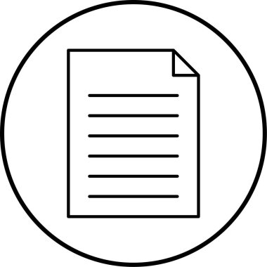 Belge. Web simgesi basit illüstrasyon