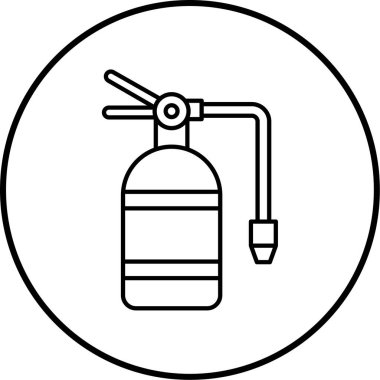 Yangın söndürme simgesi, vektör illüstrasyonu