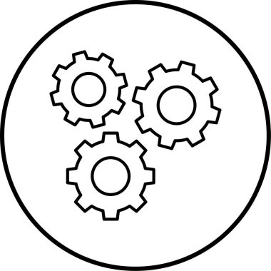 Dişliler. Web simgesi basit illüstrasyon