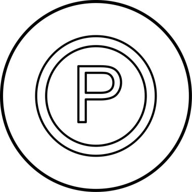 park simgesi soyut bir grupta izole edildi