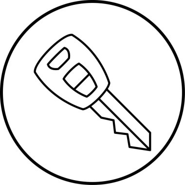 Anahtar simgesi vektör illüstrasyonu