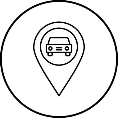 araba simgesi vektör illüstrasyonu