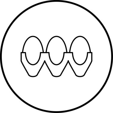 Yumurta. Web simgesi basit illüstrasyon