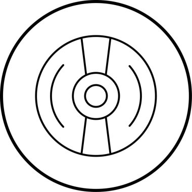 CD mi? Web simgesi basit illüstrasyon