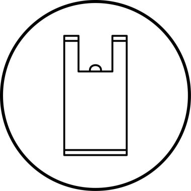 Çanta simgesinin vektör illüstrasyonu