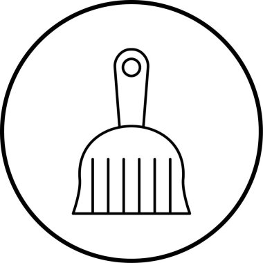 Temizleme aracı simgesinin vektör illüstrasyonu