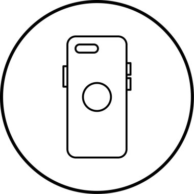 Cep telefonu simgesi, vektör illüstrasyonu