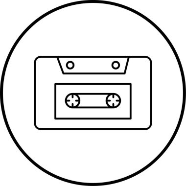 Kaset. Web simgesi basit illüstrasyon