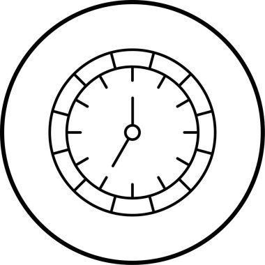 Saat. Web simgesi basit illüstrasyon