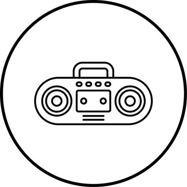 Modern siyah simgenin vektör illüstrasyonu