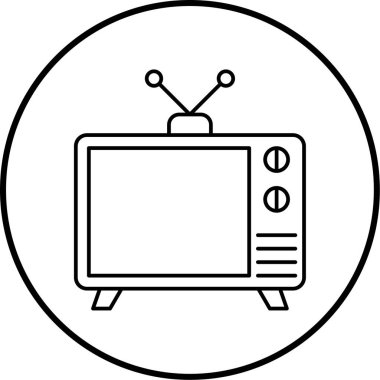 Televizyon. Web simgesi basit illüstrasyon