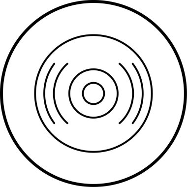 CD mi? Web simgesi basit illüstrasyon