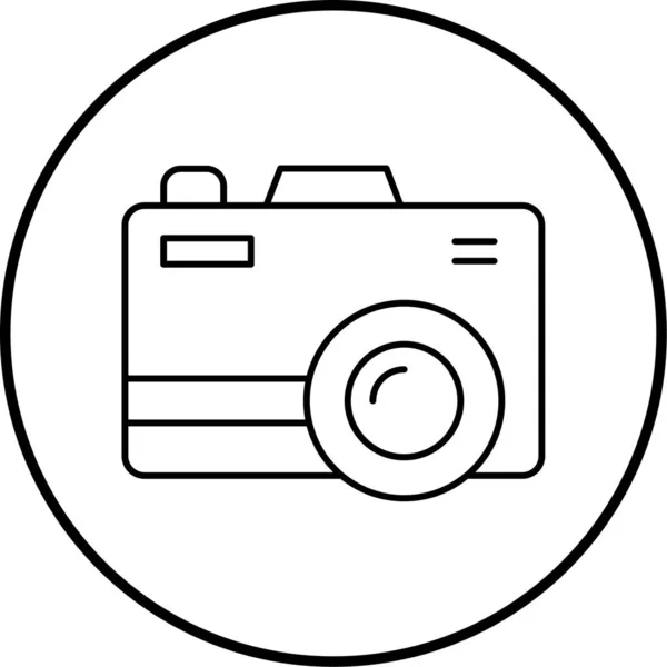 Ícone Câmera Fotográfica Ilustração Vetorial —  Vetores de Stock
