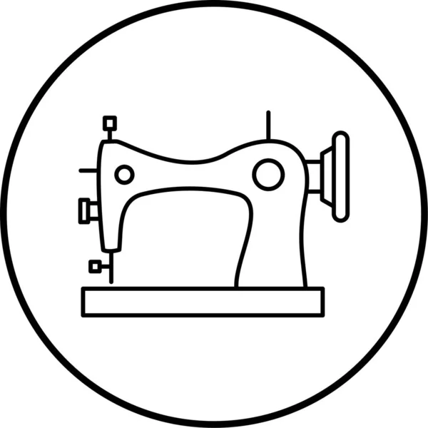 Sewing Machine Icon Outline Illustration Thread Vector Icons Web — стоковый вектор