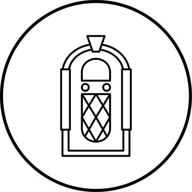 Modern siyah simgenin vektör illüstrasyonu